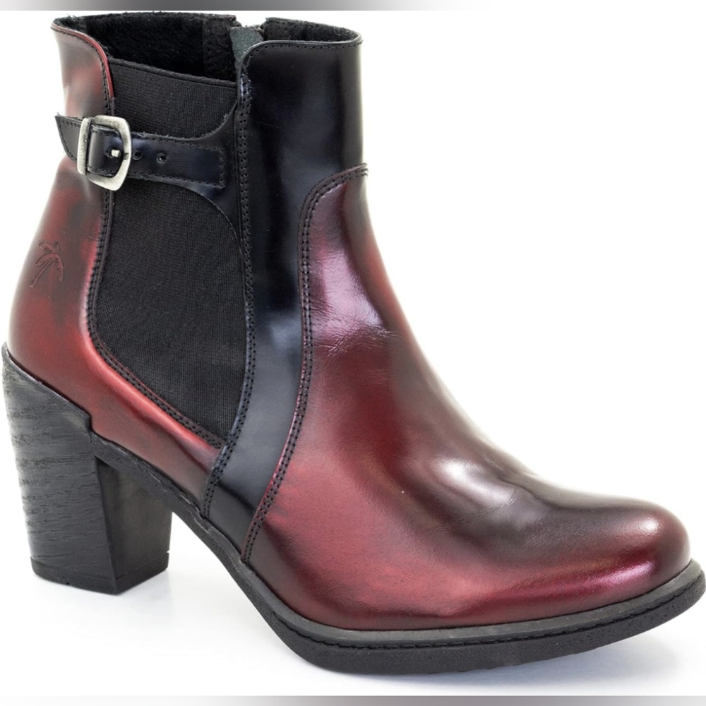 Dromedaris Women's Red Black Guinevere Ankle Boots 42 (US 11.5 - 12)